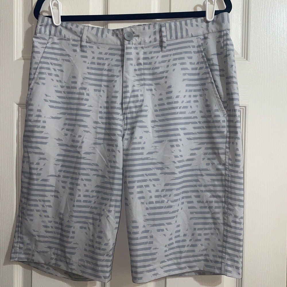 American Rag swim Board Shorts Trunks Gray Palms Surf City beach 33 EUC